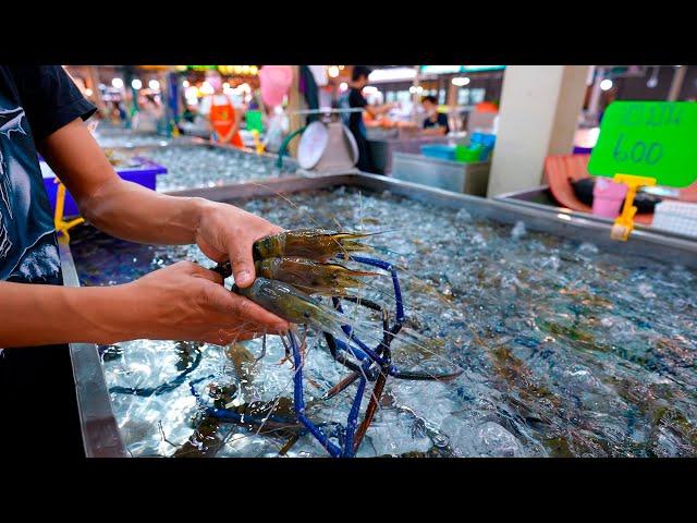 Eating at a Seafood Market in Bangkok Thailand