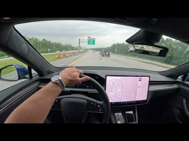 2024 TESLA MODEL S LONG RANGE POV DRIVE TO WORK (ASMR)