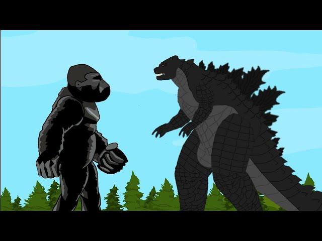 Godzilla vs King Kong - drawing cartoons 2