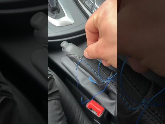 Neue Nahtfarbe unter 6€ #leder #sattler #auto #lenkrad #lifehacks