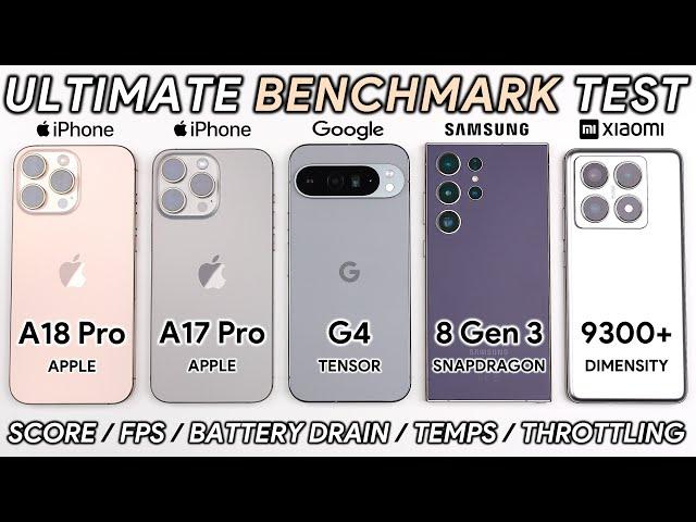 iPhone 16 Pro Max vs 15 Pro Max / Pixel 9 Pro XL / Samsung S24 Ultra / Xiaomi 14T Pro Benchmark Test