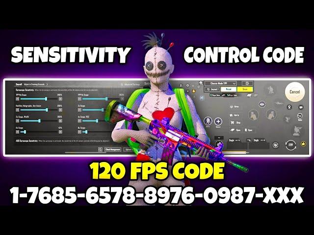 BGMI BEST SENSITIVITY SETTINGS | BGMI SENSITIVITY CODE TODAY | BGMI ZERO RECOIL SENSITIVITY CODE.