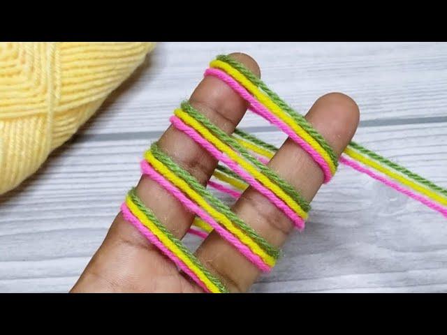 Amazing 3 Beautiful Woolen Yarn Flower making ideas with Finger | Easy Sewing Hack