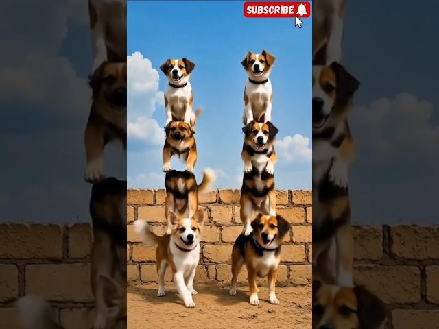 You Won’t Believe Both Babies Became Towers of Dogs Mid-Air! 