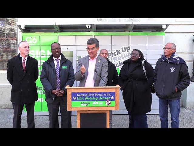 LIVE: NYC DOT Expands Number of Secure Public Delivery Lockers Ahead of the Holiday Shopping Season