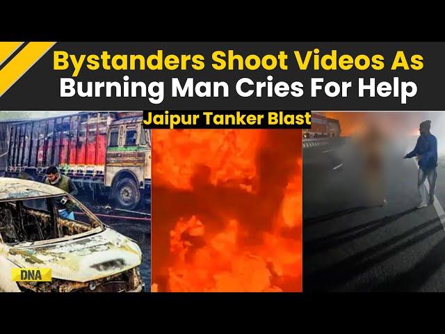 Jaipur Accident Inhumanity! Man On Fire Walks 600m Seeking Help, While Bystanders Shoot Videos