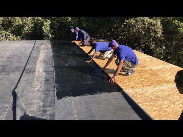 How to adhere EPDM Rubber Membrane to a Flat Timber Roof