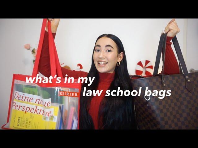 WHAT'S IN MY LAW SCHOOL BAG(S) I essentials for lectures and the library