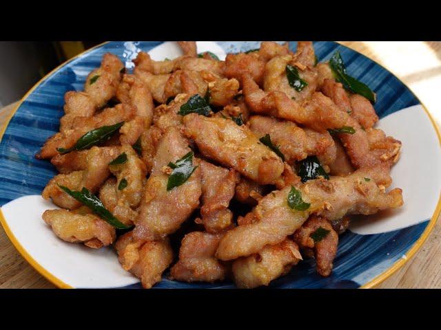 咸咸香香的椒盐酥肉肉质外酥里嫩，超级好吃又简单️Fragrant pepper and salt crispy pork meat