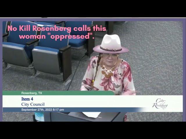 No Kill Rosenberg pretends Cynthia is oppressed by Mayor Kevin Raines