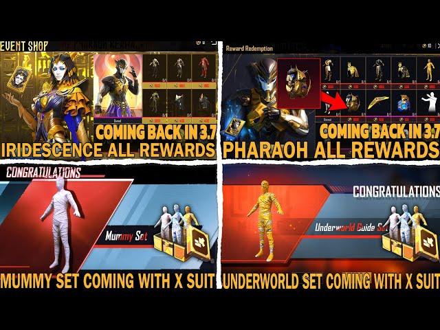 MUMMY SETS COMING IN X SUIT | PHARAOH BACKPACK COMING BACK IN 3.7 | BGMI x IPL | X SUIT LEAKS