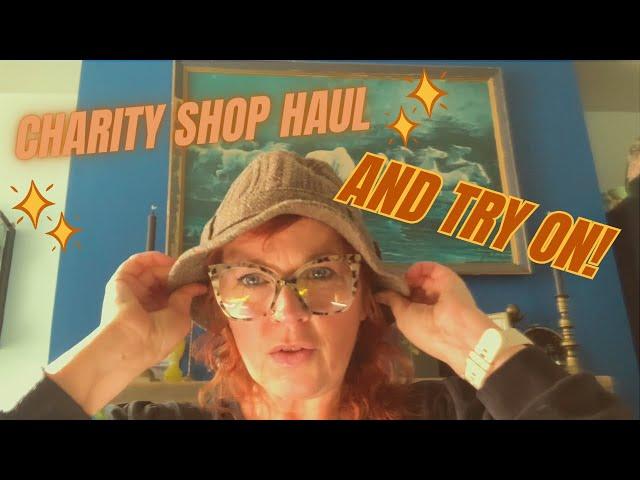 Autumn charity shop thrift haul and try on, OOTW UK size 14 16 over 50 style