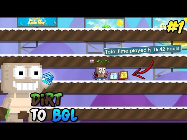 [ NEW SERIES] GETTING FIRST DIAMOND LOCK!! | Dirt to BGL #1 | Growtopia