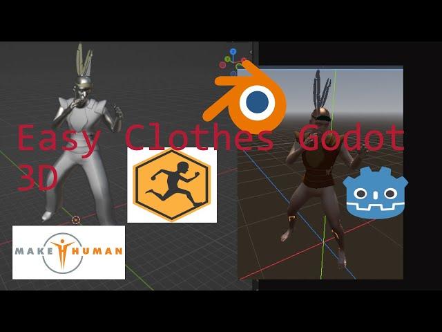 Easy 3D clothes Godot 4