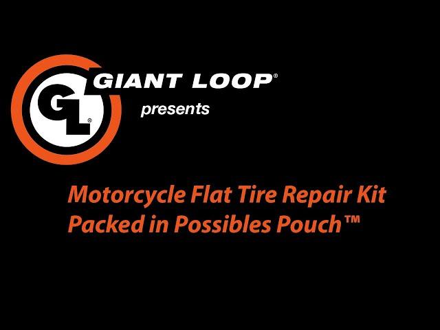 Complete Motorcycle Flat Tire Kit in Giant Loop's Waterproof Possibles Pouch
