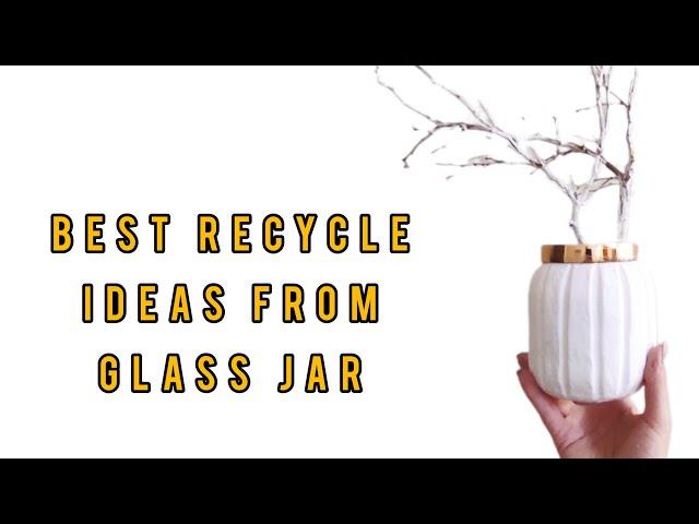 DIY | Best Recycle Ideas From Glass jar | گلدان پاپیه ماشه با شیشه بازیافتی