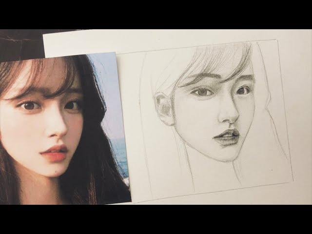 Vẽ chân dung | vẽ khuôn mặt người | dựng từ hình mẫu | How to draw face 