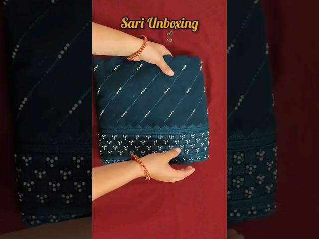 Meesho Sari Unboxing || #yt #meesho #onlineshopping #unboxing #review #sari #new #trend #shortsfeed