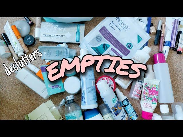 Empties #5 / Includes decluttered items, magnesium flakes, fragrance, makeup / Beauty Empties UK