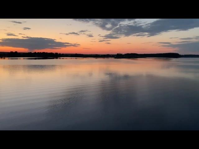 Гродненское водохранилище (Гродненское море). Панорамный вид правого рукава со "Щербовичской горы"