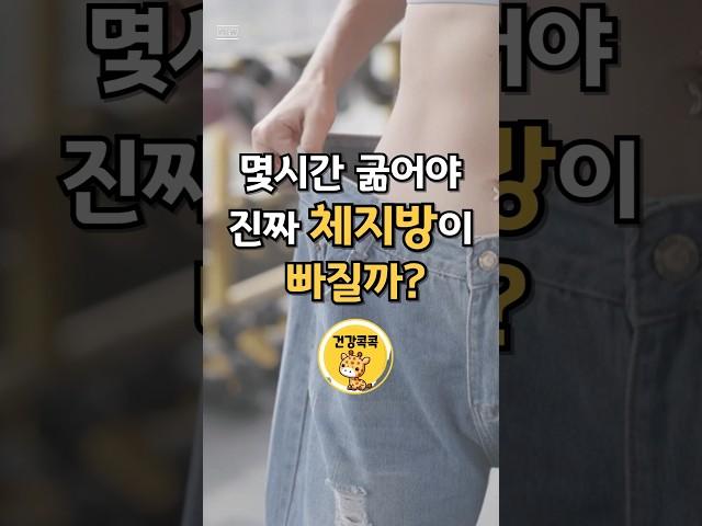 공복으로 몇시간 굶어야 진짜 체지방이 빠질까? #건강 #건강관리