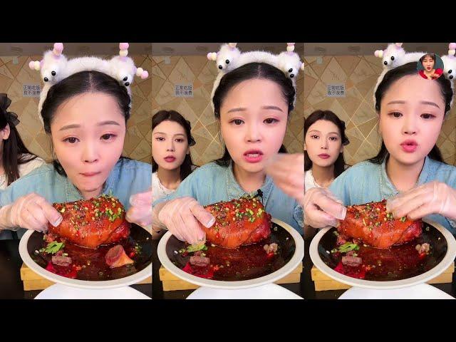 【ASMR MUKBANG】대창 동파육 새우 족발 중국 먹방 。 ASMR XIAOYU MUKBANG。N02。041123。7