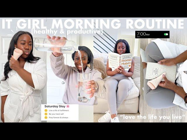 7AM *PRODUCTIVE* MORNING ROUTINE | in my IT GIRL era, building healthy habits & how to be PRODUCTIVE