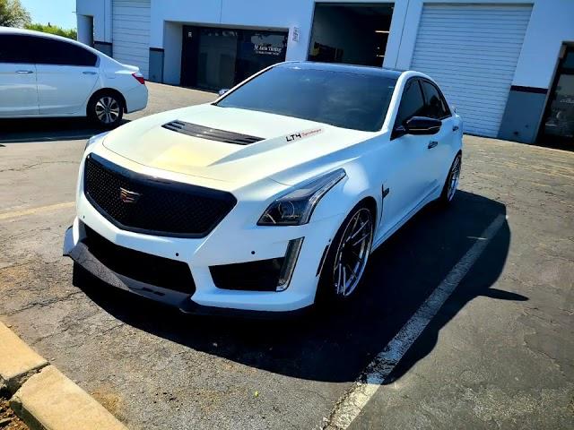 Cadillac CTS-V 3M Satin Frozen Vanilla Vinyl Wrap