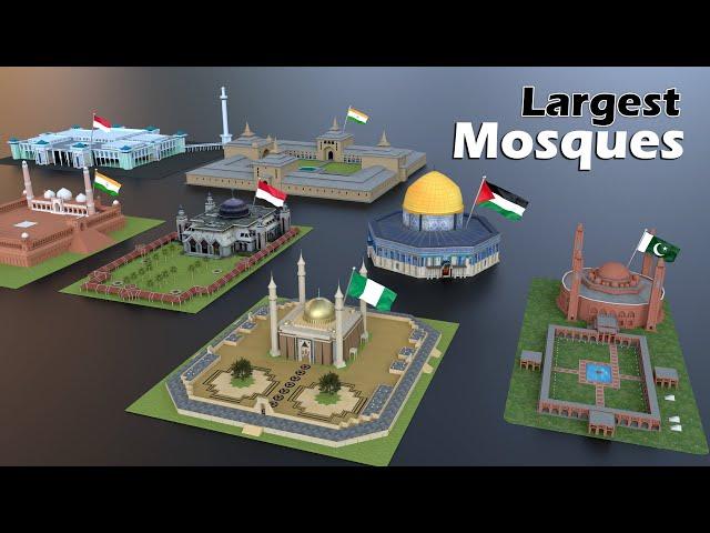 Largest Mosques size comparison in the world 2024 |