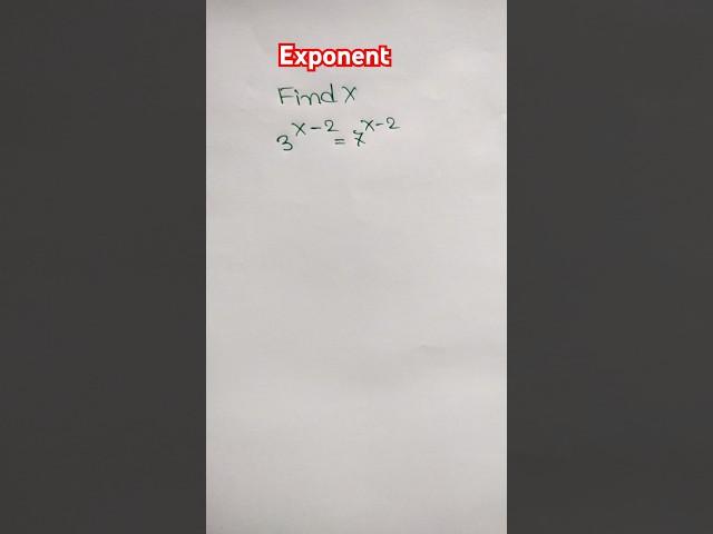 exponential equation | #math #maths #exponents #exponential #matholympiad #shortmath #short #short