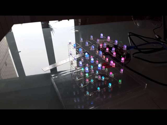 LED Cube 4x4x4 based on P9823