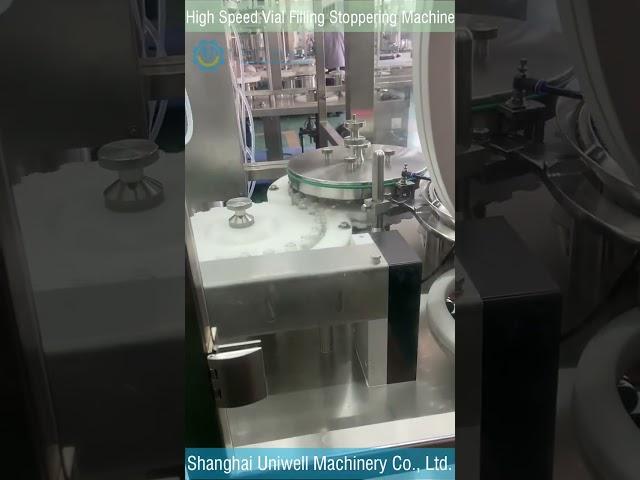 Sterile high speed linear tracking filling and stoppering machine for injection vial #pharma