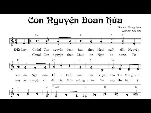 Con Nguyện Đoan Hứa | Hoàng Peter | Music PDF