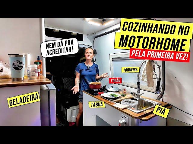 TESTE DE FOGO NO MOTORHOME ARTESANAL, COZINHANDO PELA 1ª VEZ!