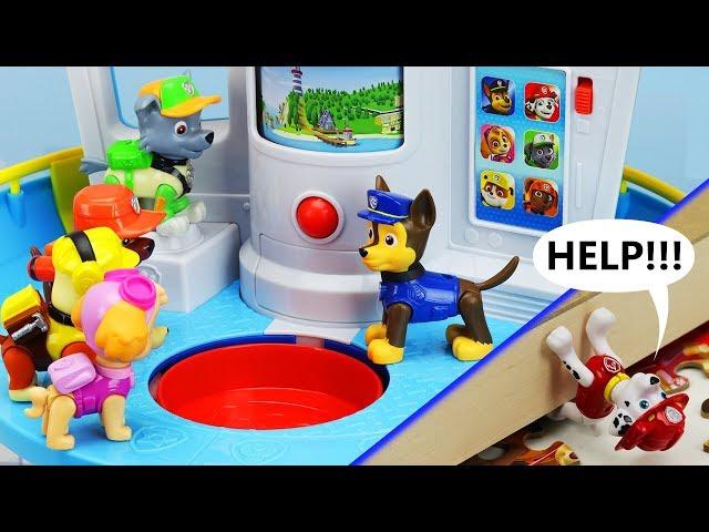 MARSHALL'S IN TROUBLE! Paw Patrol My Size Lookout Tower, Rescue Mission & Puzzle Toy Video