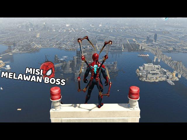 IRON SPIDERMAN MELAWAN BOSS - SPIDERMAN