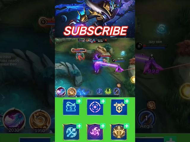 ZHASK 1 HIT COMBO 2023 | ZHASK BEST BUILD AND EMBLEM 2023 #shorts #mlbb