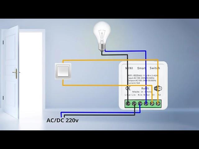 @tuya2023 Ewelink 16A Smart Home Mini Smart Wifi Breaker DIY Switch Support Wi-fi smart switch