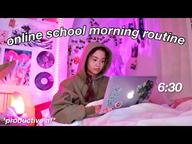 my REAL online school morning routine 2021