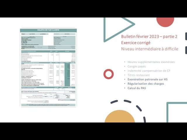 Bulletin de paie corrigé partie 2 - Régularisation des charges sociales et fiscales