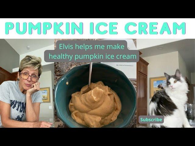 Healthy Pumpkin Ice Cream -  Scho Fit Nutrition - A Maine Coon Named Elvis - Over 50 Health Recipe