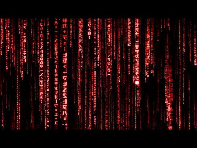 3D Matrix Code Rain Screensaver - 1 Hour Red Matrix Theme 4K Live Wallpaper