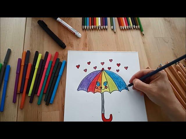 We Draw a Cute Umbrella  #Drawesome #Umbrella