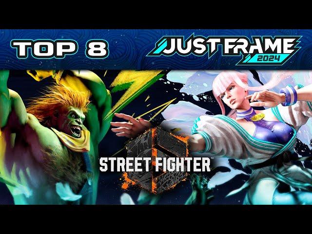 Just Frame 2024 SF6 Top 8 (Manon Kimberly Blanka M Bison Luke) Street Fighter 6 Tourney