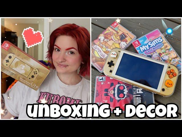 unboxing nintendo switch lite (hyrule edition) 