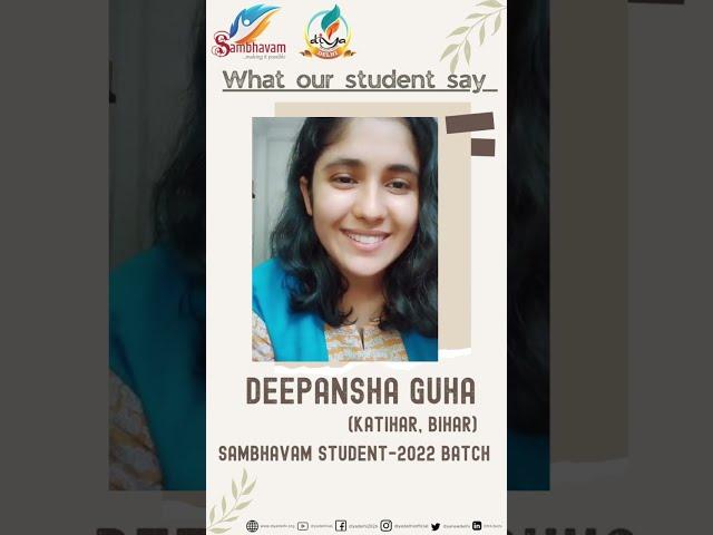 UPSC Sambhav Hai | Deepansha Guha | Sambhavam IAS (English Medium Batch 2022)