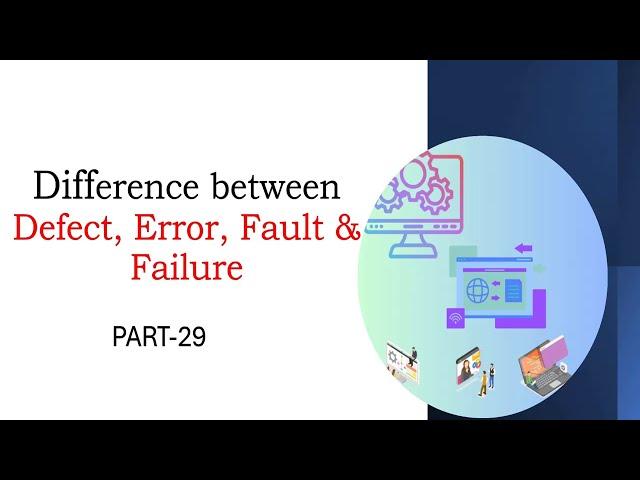 Difference between Defect/Error/Fault and Failure | Part-29