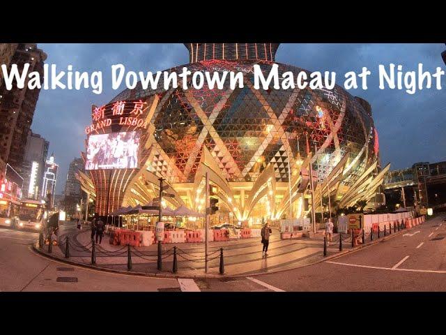 [4K] Walking Downtown Macau at Night