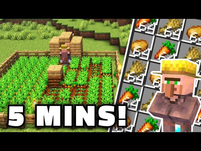 Automatic Villager Crop Farm in Minecraft 1.21 - Java and Bedrock!