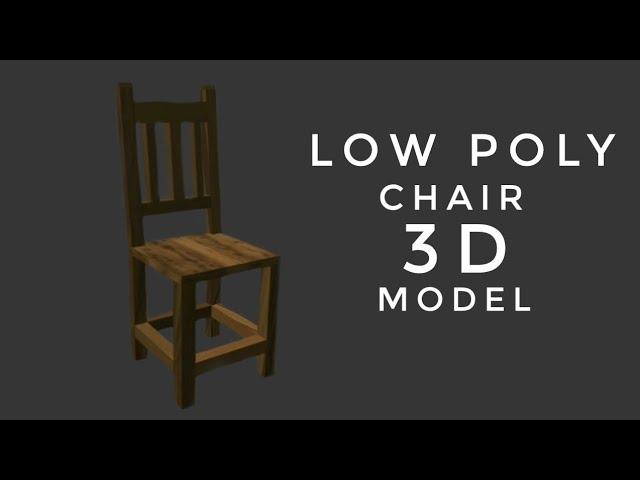 Prisma 3D | Modeling a low poly chair tutorial | low poly 3D chair | 3D Animation